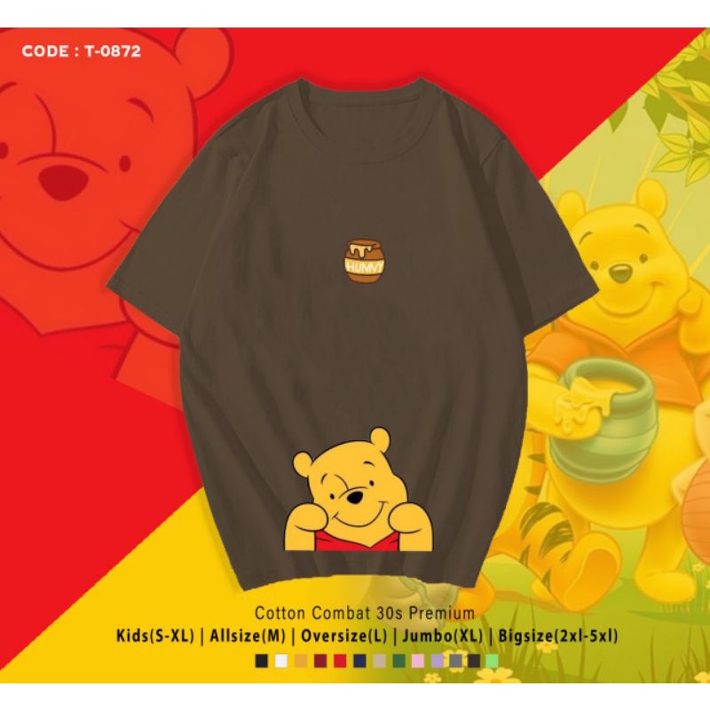 KAOS WINNIE THE POOH CUTE/T-SHIRT KATUN POOH MADU