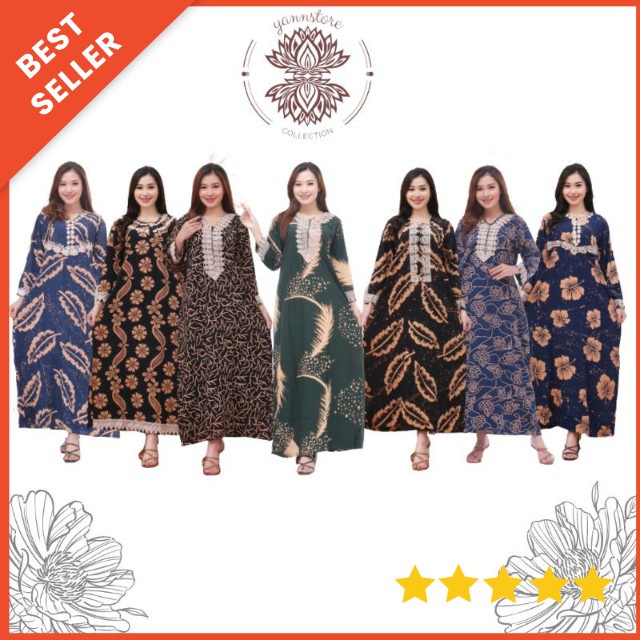 Daster Arab Lengan Panjang Melisa Motif Terbaru Longdress Renda Kekinian Model Busui Ziper