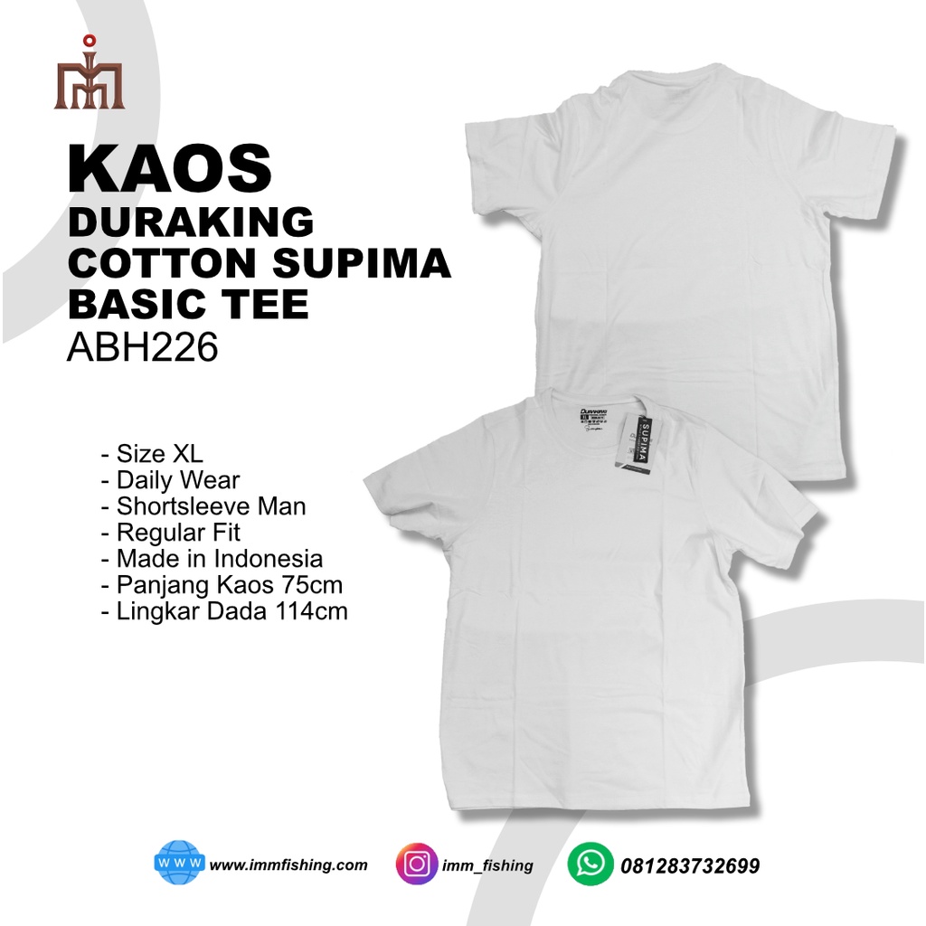 KAOS DURAKING COTTON SUPIMA BASIC TEE