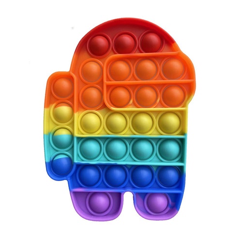 mainan pop it popit pencet-pencetan silikon bayi murah | mainan stimulasi bayi|  Mainan Sensori Anak-Rainbow Among Us