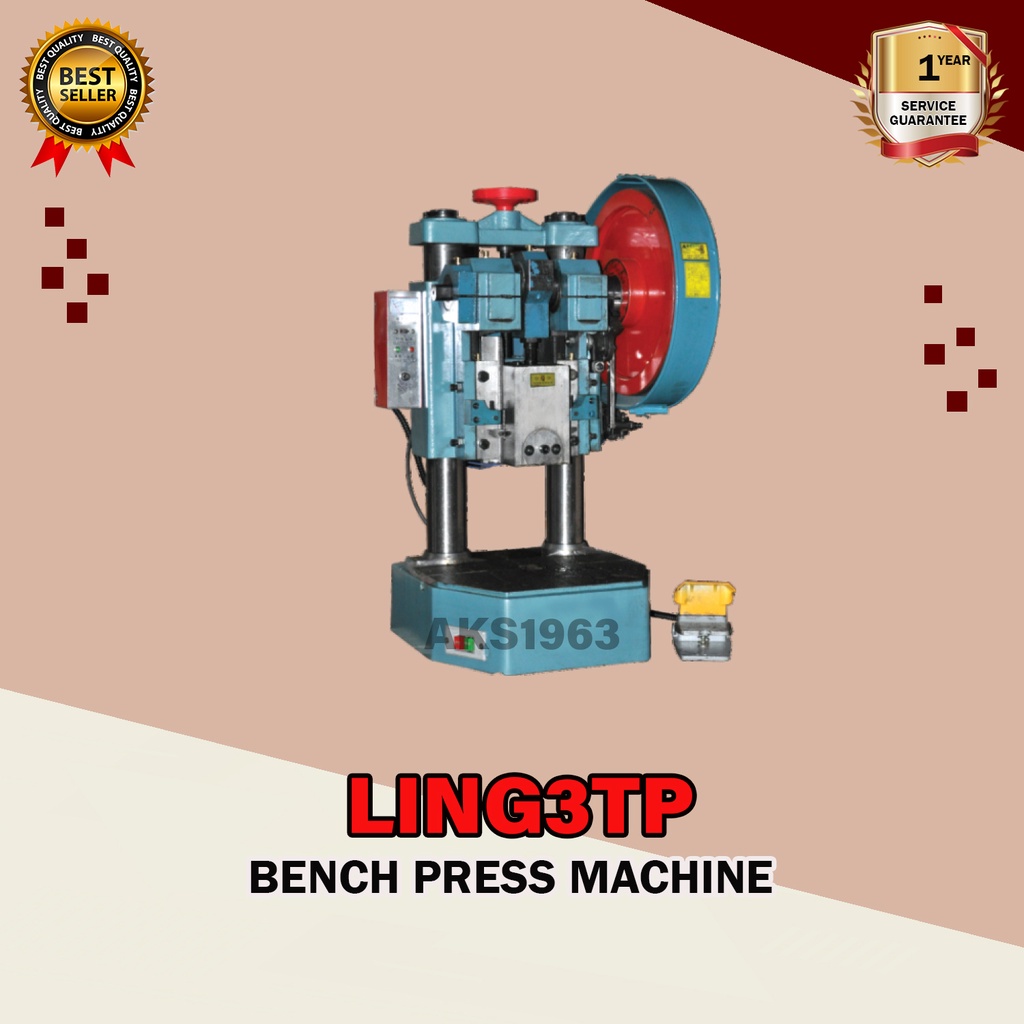 Mesin Pon 3 Ton Bench Press Stamping Machine LING - 3TP