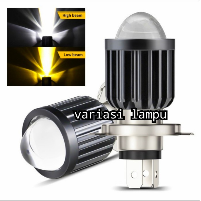 lampu led h4 laser sinar putih kuning 18wat mobil motor super terang