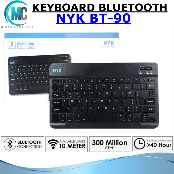 Keyboard Wireless Bluetooth Slim Mini NYK BT-90