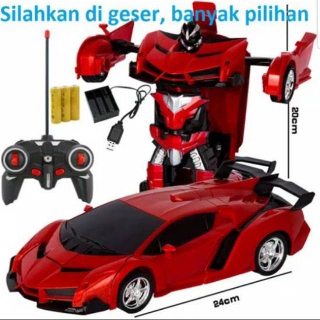 Mobil remot transformer autobots RC robot RC lamborgini 