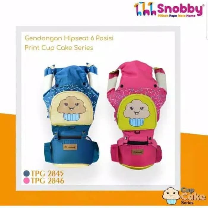 Gendongan Bayi Hipseat 6 Posisi Print Cup Cake Snobby TPG2845 TPG2846