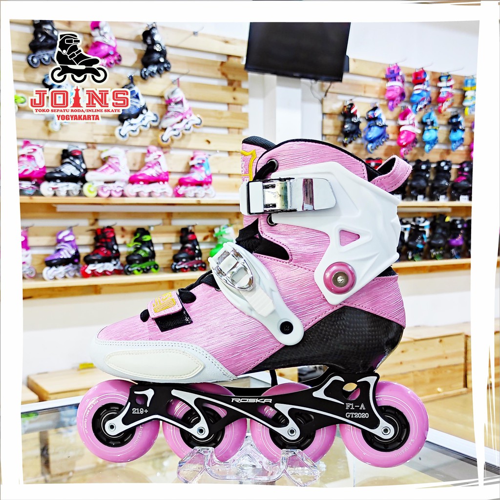 Sepatu Roda Inline Skate Roska F1 Pink