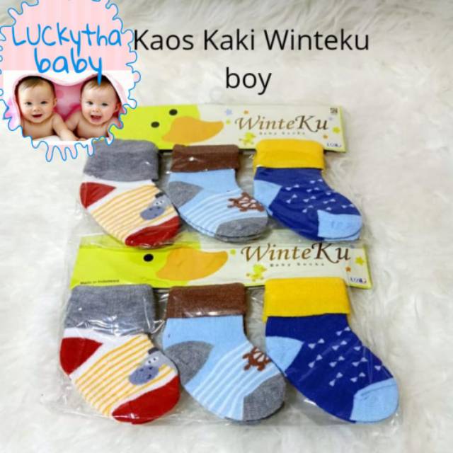 (3pcs) kk winteku / kaos kaki bayi / kaos kaki