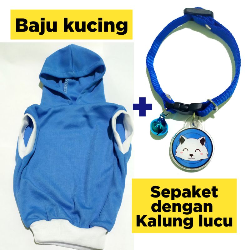 Baju kucing + Kalung lucu (sepaket)