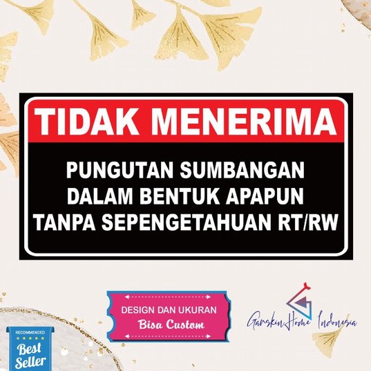 stiker tidak menerima sumbangan