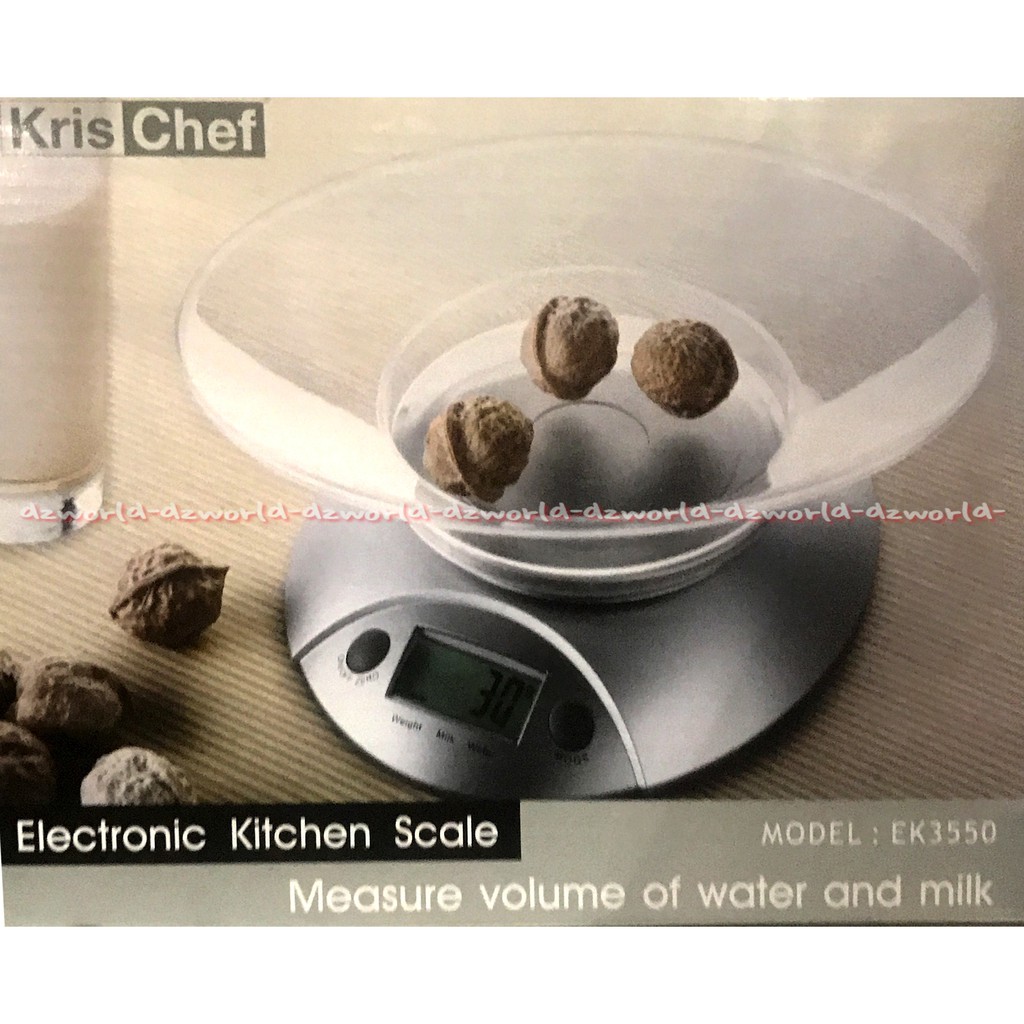 Krischef Electronic Kitchen Scale Timbangan Digital 5kg Bisa Menimbang Air dan Susu Kithen Scale Measuring Elektronik Kris Chef