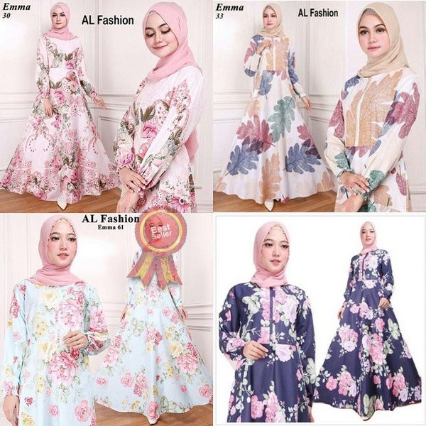 Gamis Syari Bigsize Jumbo Muslim Wanita Muslimah Baju Big Size Murah Ukuran Besar Dress Atasan Super