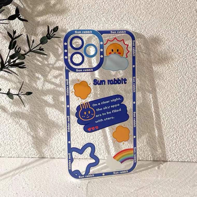 IPHONE Sunshine Soft Case Silikon Transparan 13 12 Pro Max 11 XS XR X 8 7 6 6S Plus Mini