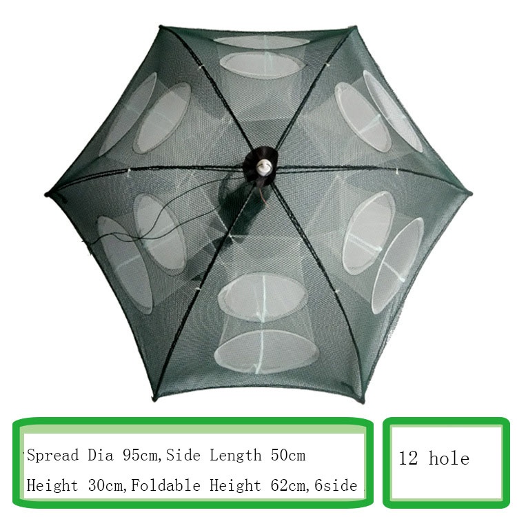 Jaring Pancing Ikan 12 Hole Fishing Net Trap Cage - H14572