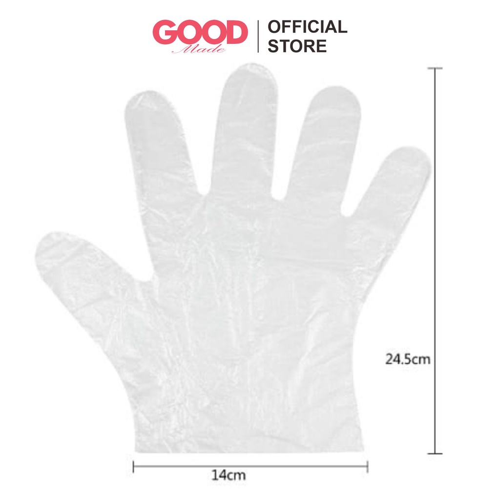 GOOD MADE - Disposable Gloves isi 100pcs | pack Sarung Tangan Plastik Sekali Pakai | COD