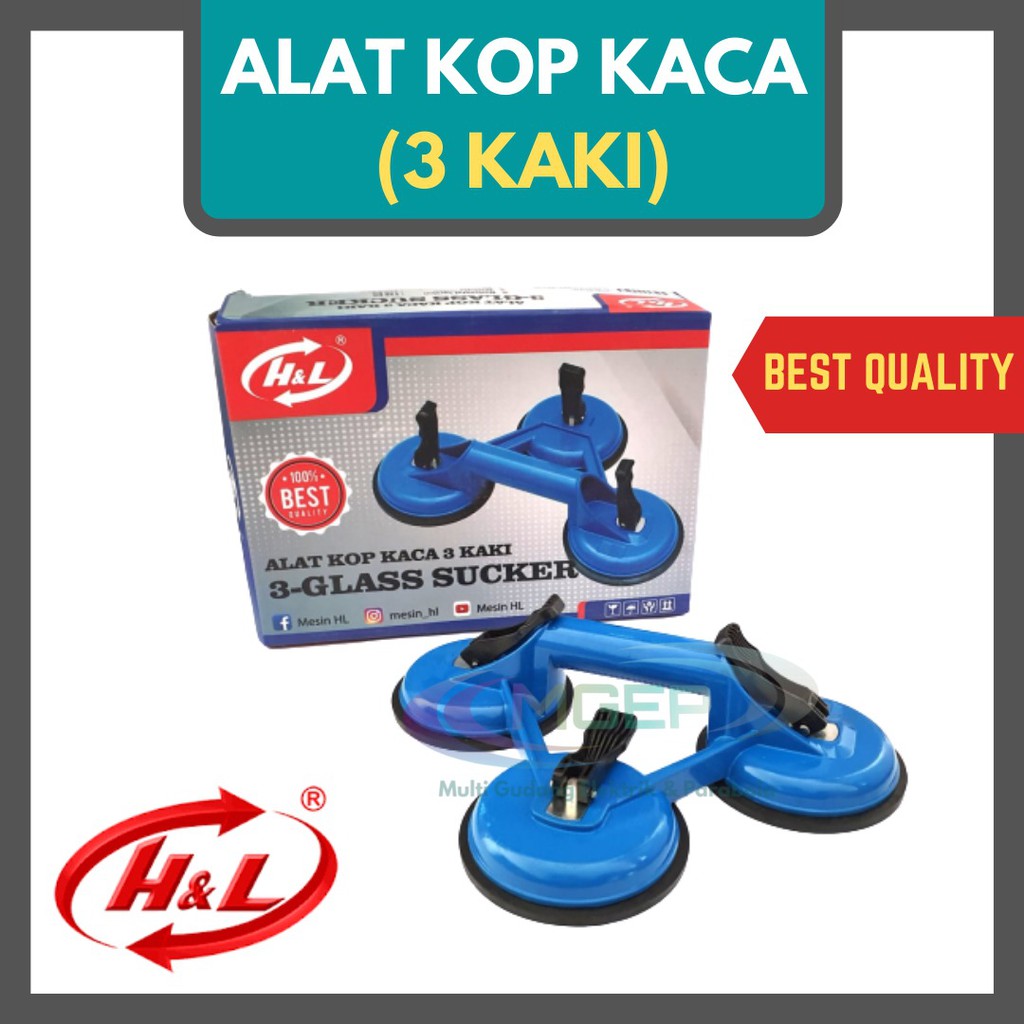 H&amp;L Glass Sucker 3 Kaki Kop Kaca Suction Pump 3 kaki