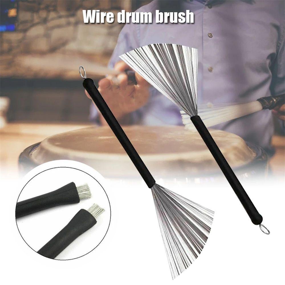 【 ELEGANT 】 Drum Brushes Portable Awet Ditarik Stik Perkusi Part Alat Pembersih Musik Cleaning