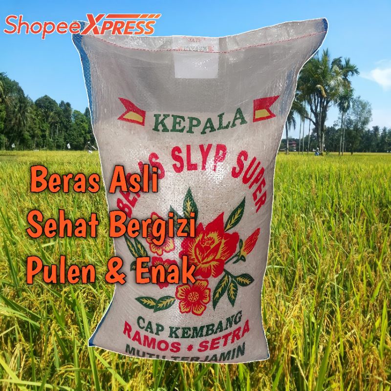 

BERAS SLYP SUPER CAP RAMOS KEMBANG BUNGA 20KG PULEN