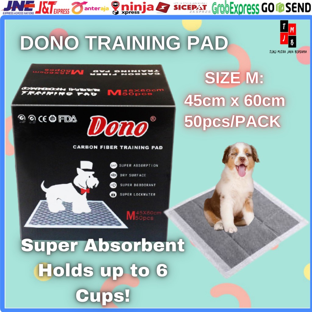 ECER TRAINING PAD ANJING DONO CARBON FIBER - SIZE M 45X60CM 1SHEETS