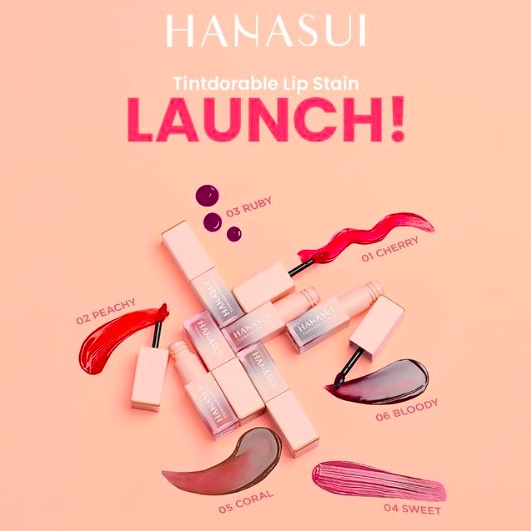 Hanasui Tintdorable Lip Stain | Liptint lipstik Tint