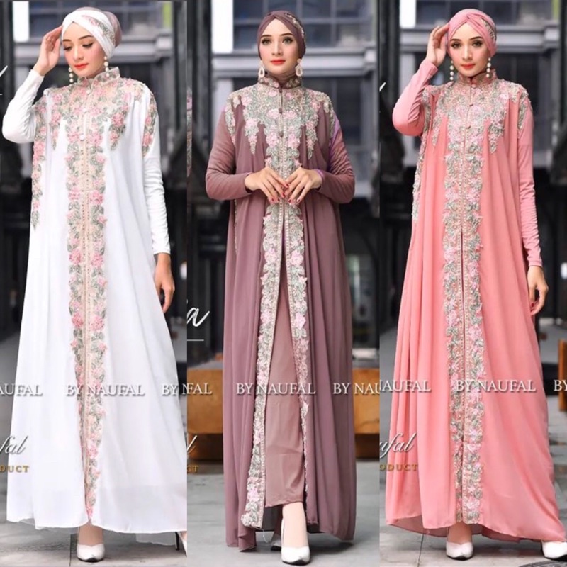 Kaftan Vaneza | Set Kaftan | Kaftan Wanita | Kaftan Jumbo | Kaftan Putih | Kaftan Premium