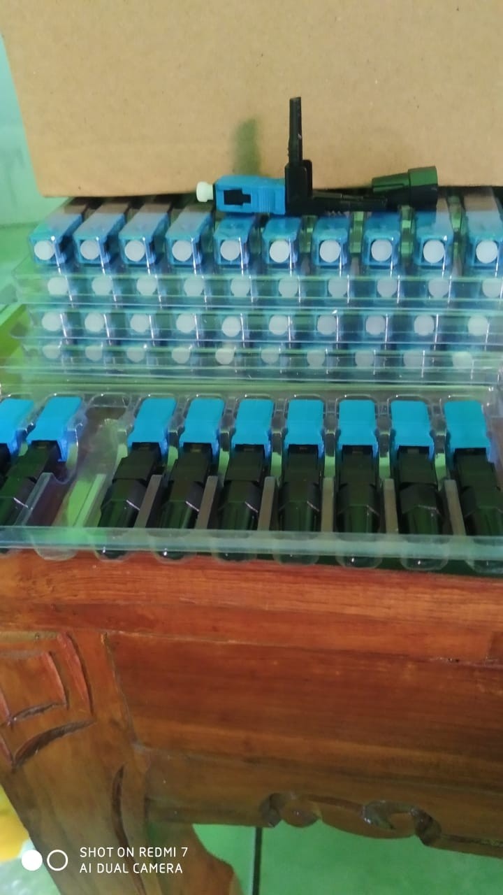 10pcs Konektor Ftth Fiber Optic Sc / Upc Fast Connector Kk