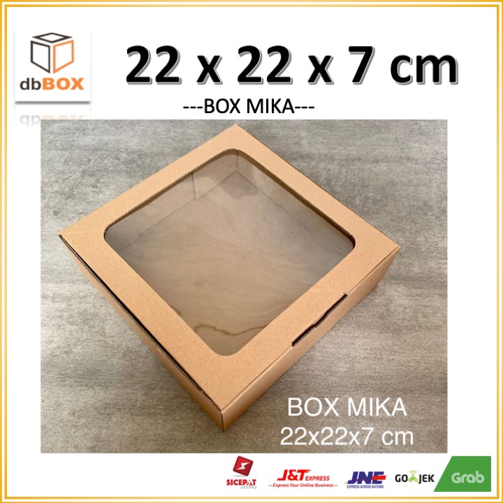 

BOX MIKA 22x22x7 cm kardus die cut, untuk kue hampers gift box MIKA MIKA MIKA