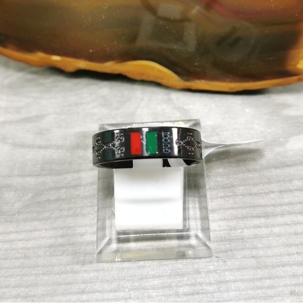 Cincin Titanium Pria Wanita Hitam Branded