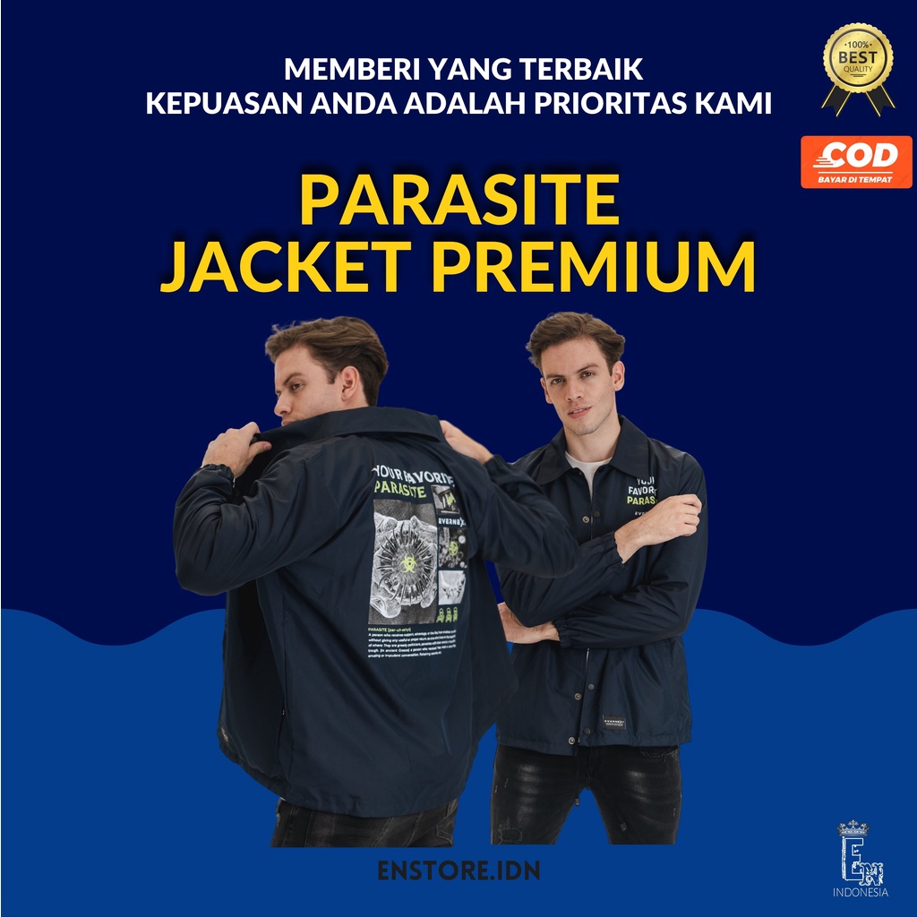 Jaket Pria Coach Jacket Coach Parka Waterproof Anti Air Taslan Windbreaker Parasit Cowok Anak Laki L