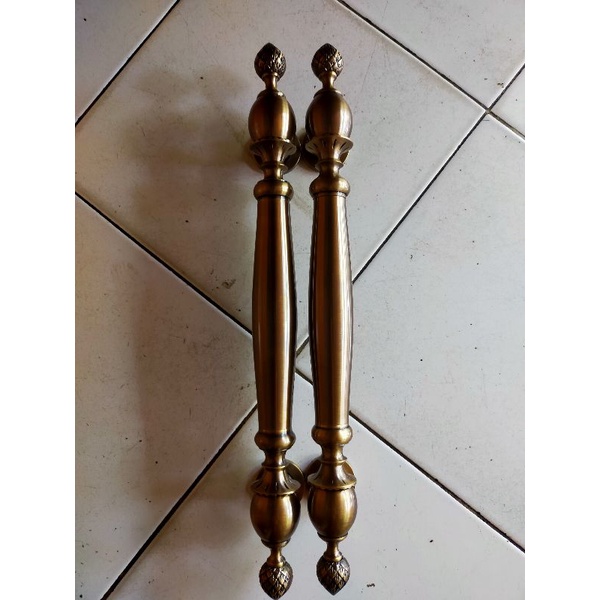handle pintu rumah kuningan motif nanas UK 44 cm / hagang pintu kuningan / tarikan pintu kuningan