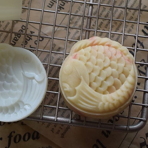 (1pc) cetakan kue bulan 2020 (63gr) mooncake press mold PREMIUM - FISH