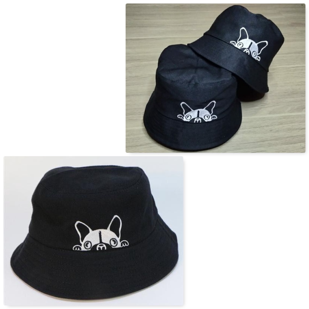 Best seller Topi bucket wanita motif Dog unisex/realpict/COD