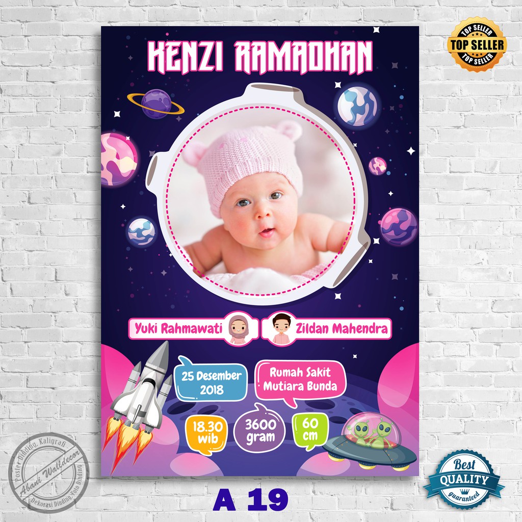 Abani Store Custom Biodata Bayi Edit Foto Kelahiran Anak Bio Baby Desain Menarik Soft File Saja-A 19