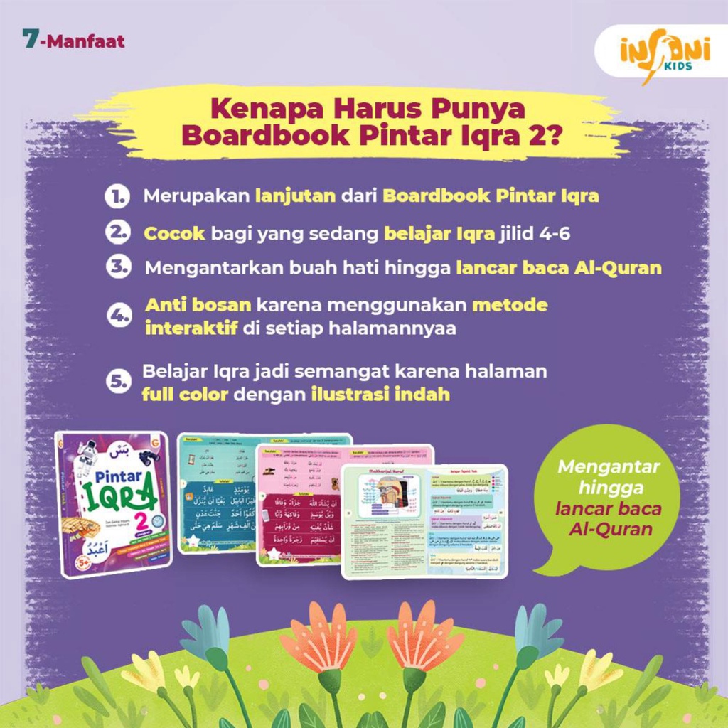 Buku Boardbook Pintar Iqra 2 - Gema Insani 100% Original