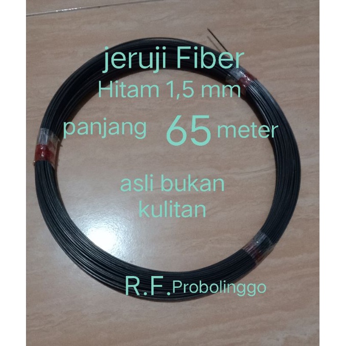 Jeruji FIBER 1,5 mm hitam panjang 65 meter