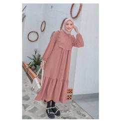 MARISKA DRESS / DRESS MUSLIM WANITA / MIDI DRESS TERBARU / PAKAIAN MUSLIM WANITA / DRESS MUSLIM / PAKAIAN MUSLIM KEKINIAN