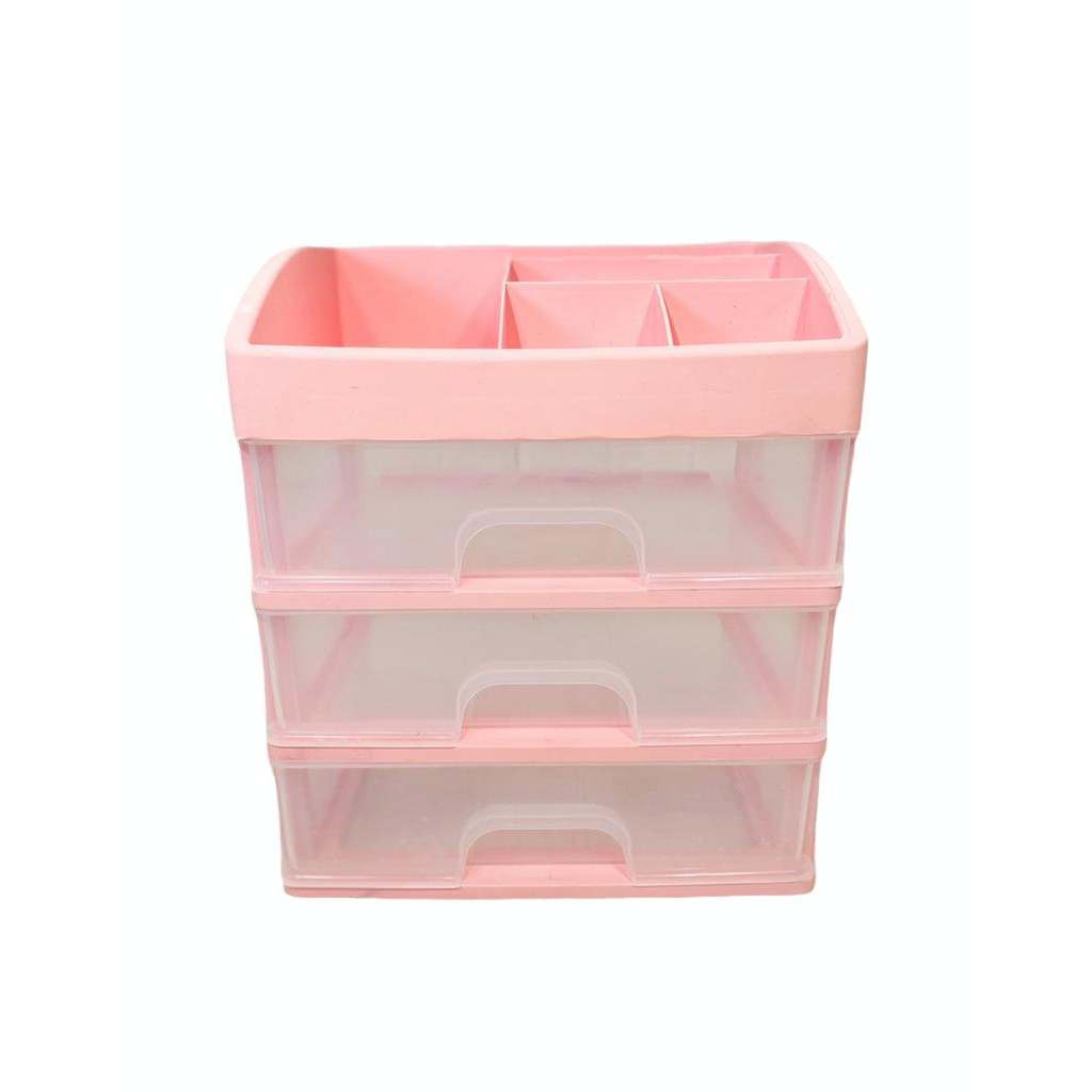 RAK KOSMETIK 3 LACI RAK TEMPAT KOSMETIK SUSUN MULTIFUNGSI Rak Makeup Storage RAK BUKU RAK SEPATU RAK BAJU  TEMPAT MAKE UP  Kotak Penyimpanan Skincare Tempat Kosmetik SERBAGUNA murah gan STORAGE BOX KERANJANG RAK LIPSTIK ACECORIS TAS