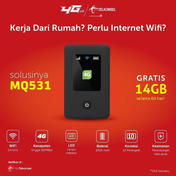 Mifi Modem Wifi 4g Zte Wd670 Unlock Free Telkomsel 14gb Garansi Resmi Shopee Indonesia