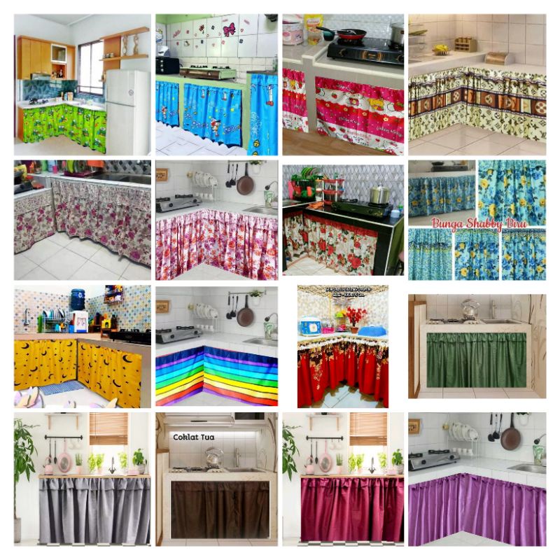 GORDEN KOLONG DAPUR MURAH | TIRAI KOLONG DAPUR | HORDEN KOLONG DAPUR MINIMALIS POLOS SHABBY PONI GRA