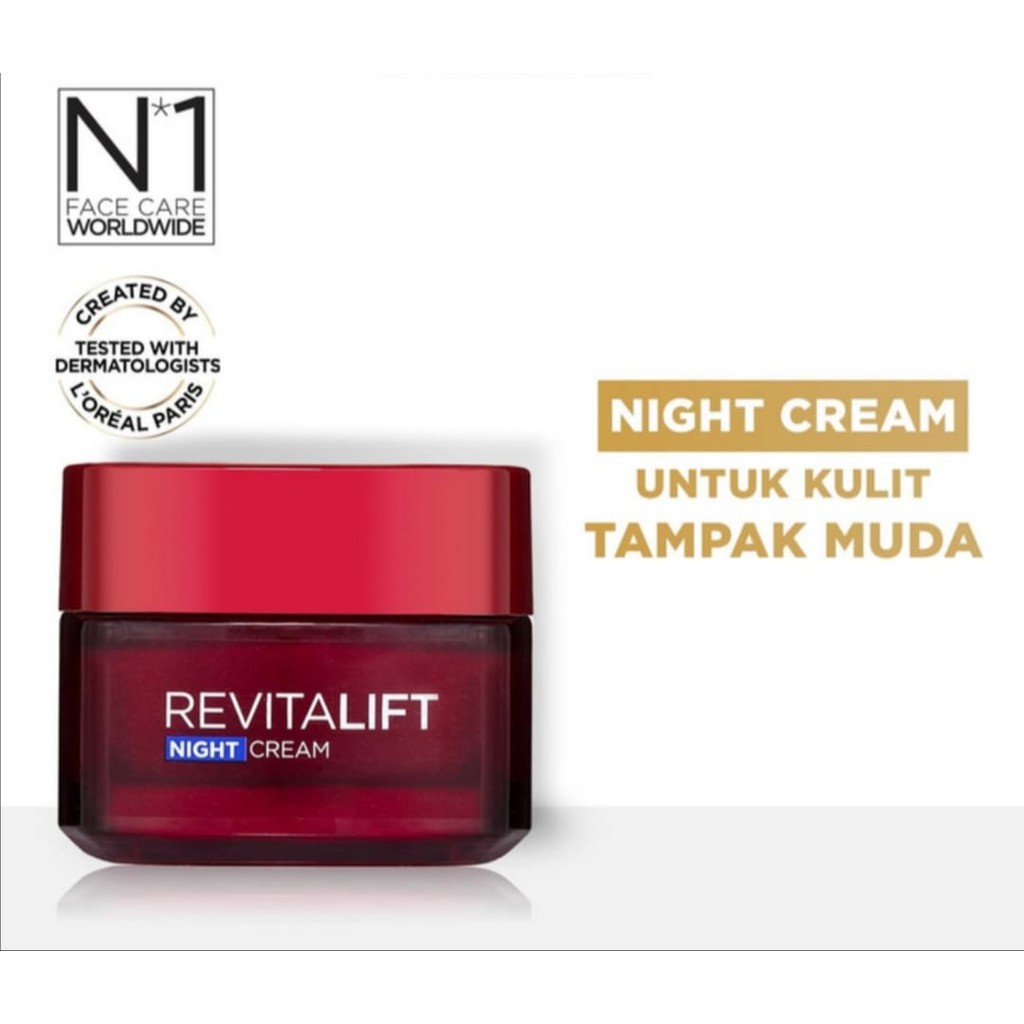 L'Oreal Paris Revitalift Night Cream 50 ML - Krim Anti-Aging Malam