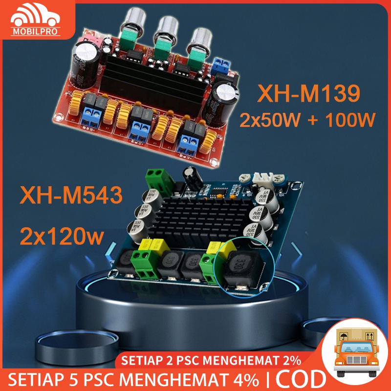 M139 M543 M542 Power Amplifier Kit Amplifier Class D TPA3116D2 2x50W+100W 2x120W Stereo Subwoofer XH-M139 XH-M543