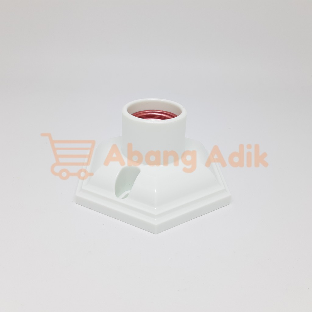TANGGUNG Fitting Plafon SEGI 6 KOTAK MATSUKA PUTIH Lampu E27 White