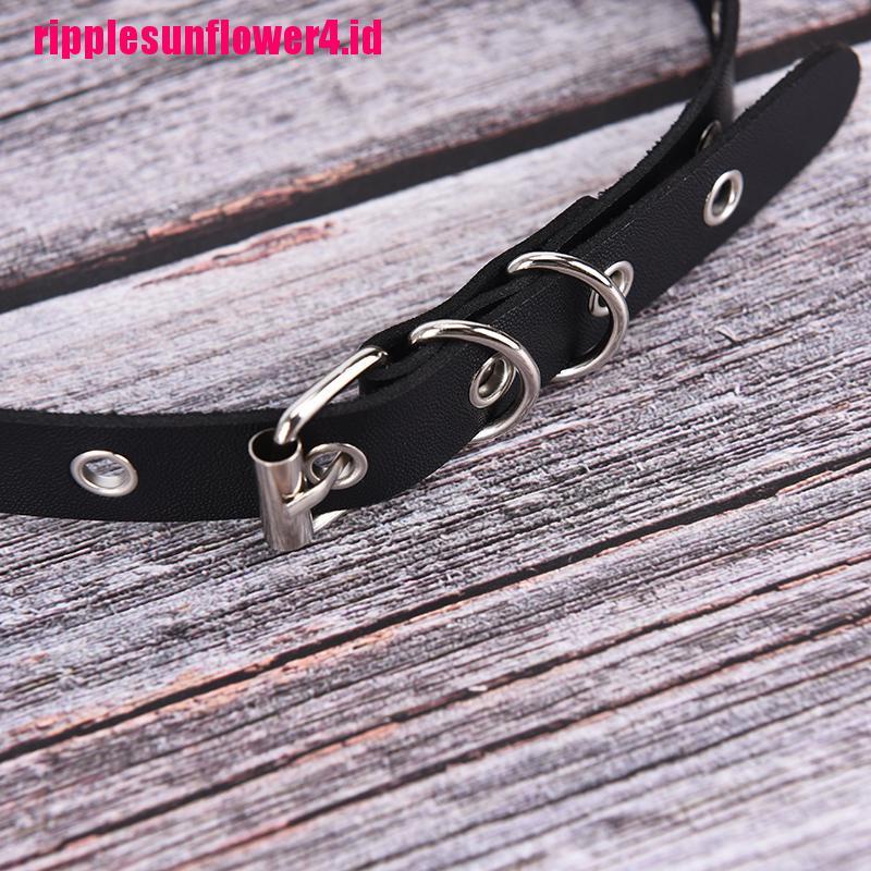 Kalung Choker Bahan Kulit Gaya Punk Gothic