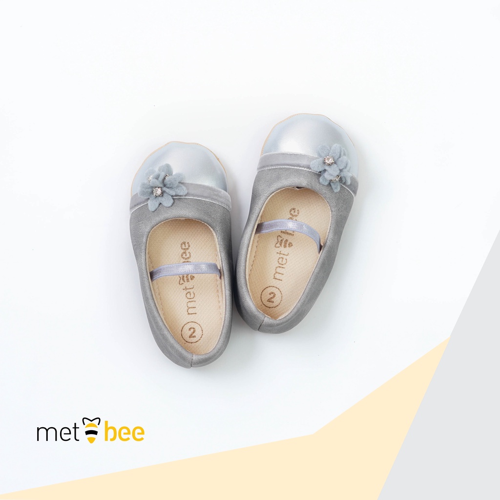 Metbee Prewalker Shoes Cheryl Pink / Grey - Sepatu Bayi