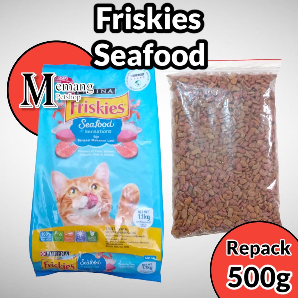 500gram Friskies Seafood Sensations Kiloan - Makanan Kucing