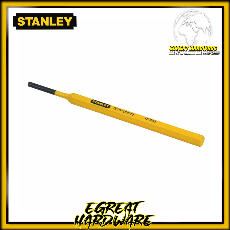 Pahat Beton Punch Pin Stanley 16233 3/16" X 6"