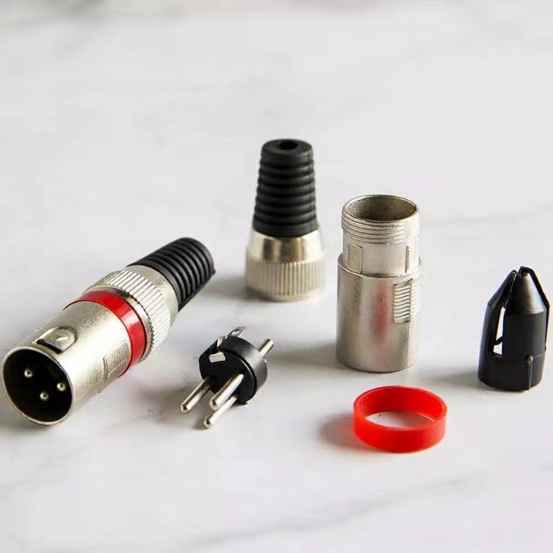 Jack Mic Canon Soket Mic Canon XLR Plug Male 3 Pin Microphone Connector Konektor Mic