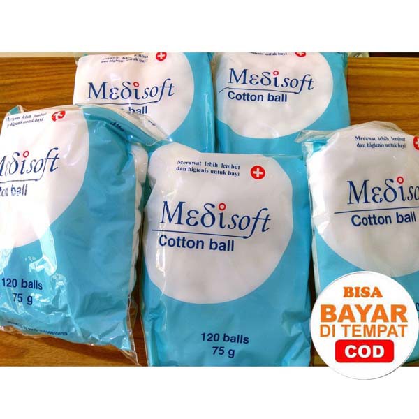 Medisoft Cotton Ball 120 ball Bola Kapas Bayi_Lynn Design