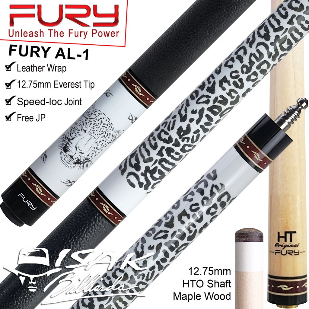 Fury AL-1 Pool Cue Leather Wrap - Maple Billiard Stick Furi Everest Tip Stik Biliar Grip Kulit