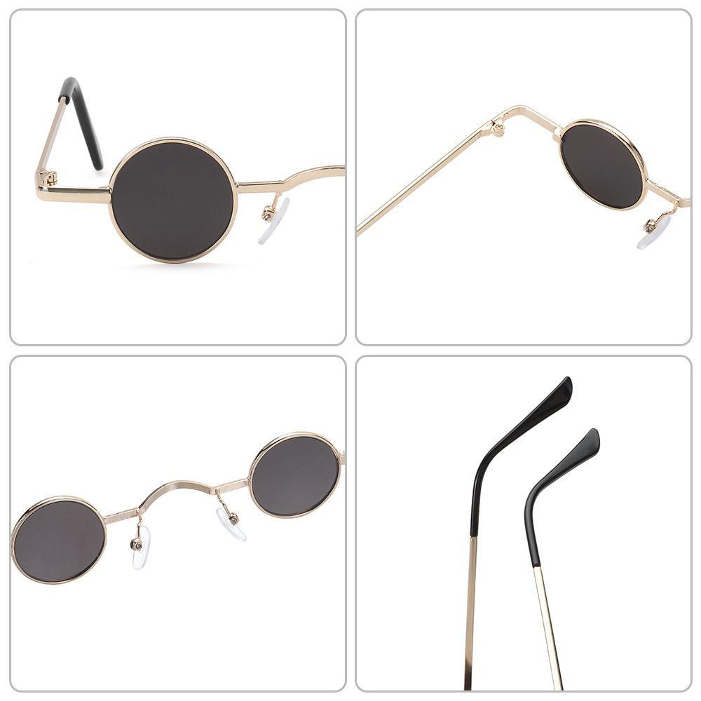 [POPULAR] Retro Small Round Sunglasses Candy Color Shades Sun Glasses Women Men Metal Frame Ins Fashion Hip Hop Punk