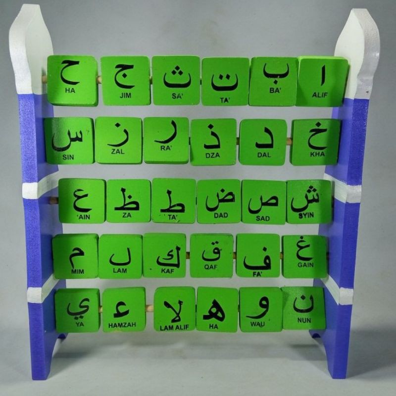 Sempoa Huruf Hijaiyah, Balok Susun Huruf Hijaiyah Berdiri